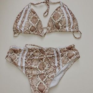 Snake Pattern Summer Bikini